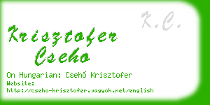krisztofer cseho business card